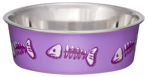 Loving Pets Fish Bella Bowl for Cat, X-Small, Lilac,7751