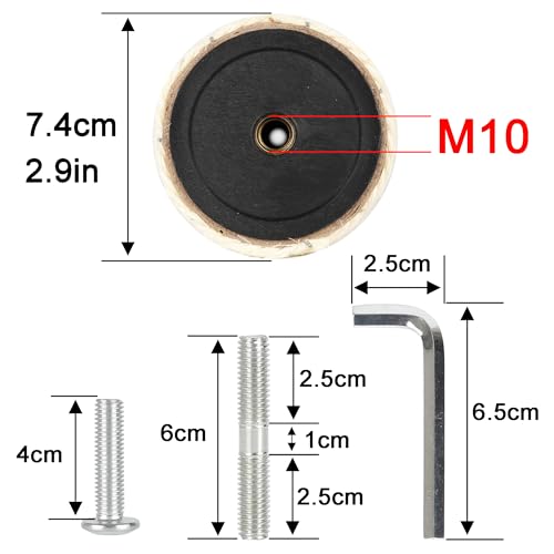 7.4cm 2.91in Diameter Cat Tree Scratching Post Replacement Sisal Pole Parts for Cat Tower (M10, 9.84in/25cm) - color: 9.84in/25cm, size: M10*2posts