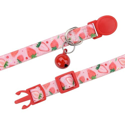 Cat Collar Breakaway with Bells, 3 Pack Girl Boy Pet Cat Collar with Bohemia Floral Tribal Geometric Patterns, Adjustable 7.5-12 Inch, with Safety Buckle for Kitten Cat(Set C) - color: Set C