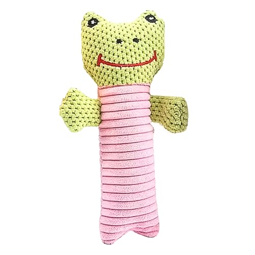 NatureTailsPaw Soft Dog & Cat Toy – Cute Squeaky Interactive Chew Toy for Puppies & Kittens, Durable Plush Teething Toy for Small, Medium & Large Breeds (Frog) - color: Frog