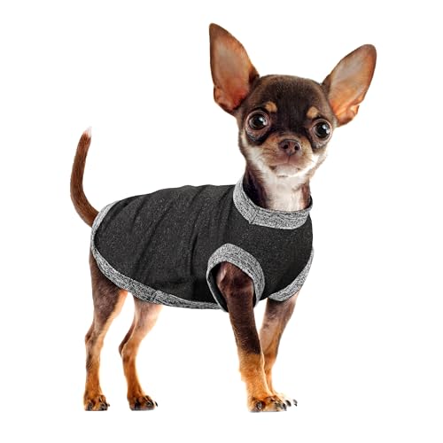 Chic Ion Polyester Dog Vest: Adorable Fashion Apparel for Small, Medium, and Large Breeds - Moisture-Wicking, Soft, Anti-Static, Durable, Easy-to-Clean Shirt - Black XXS - color: Black, size: XXS-(1~3lb) | Chest(~11.8")