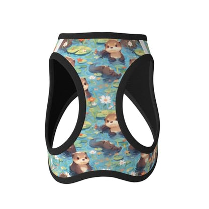 Otter Pet Harness Escape Proof Dog Harness Adjustable Mesh Padded Reflective Dog Vest Harness and Leash Set Small - color: Style 5, size: Small