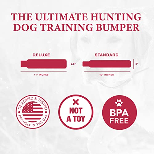 HUNTMARK Dog Bumpers – Standard Fetch Trainer for Hunting and Sporting Dogs – Puppy Training Dummy with Textured Pattern – Color-Spectrum Retrieving Bumpers – 12 x 2-inch - color: White