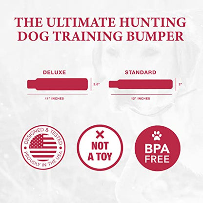 HUNTMARK Dog Bumpers – Standard Fetch Trainer for Hunting and Sporting Dogs – Puppy Training Dummy with Textured Pattern – Color-Spectrum Retrieving Bumpers – 12 x 2-inch - color: Yellow