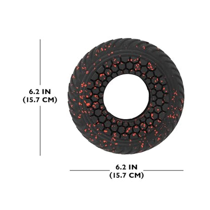 Chew King by Mammoth Supreme Rubber Ring Dog Toy, Durable Heavy-Duty Chew Toy for Aggressive Chewers, Thick Treaded Ring for Power Chewing & Interactive Play, Medium 6.2" - color: G) Ring