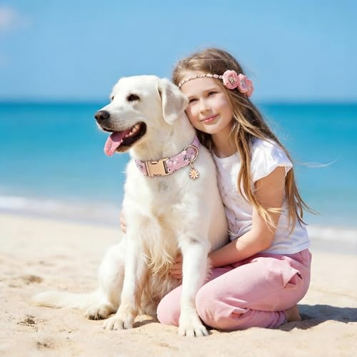 Custom Customized Personalized Dog Collars with Engraved ID Name Phone Number with Metal Buckle - Adjustable Dog Collars for Male Female Girl Boy Puppy X-Small Small Medium Large X-Large Dogs - color: New matel buckle