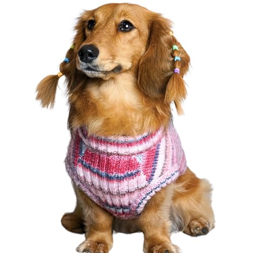 Blueberry Pet Dog Christmas Sweater - Award-Winning Cozy Knit Dog Clothes | Large Warm Dog Sweater, 22" Back, Gradient Dip Dye | Stylish Puppy Warmer, Machine Washable Holiday Wear - color: Raspberry Blend, size: 22 inch (Pack of 1)