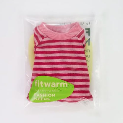 Fitwarm Pink and Red Striped Dog Pajamas, Waffle Dog Clothes for Small Dogs Girl Boy, Puppy Onesie with Feet, Pet Cat Outfit, XL - color: LightPink, size: X-Large