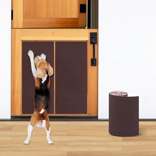 Pet Nail Self Adhesive Replacement Emery Paper Fits Most Dog Scratch Pad Cat Litter Box DIY on the Places Where Pets Like to Scratch Alternatives to Cat and Dog Nail Clippers (10in*13ft, Brown) - color: Brown, size: 10in*13ft