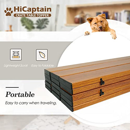 Pet Crate Table Topper – Foldable Wire Dog Kennel Topper Custom Pet Crate Table (L, for 42 inch Crate)