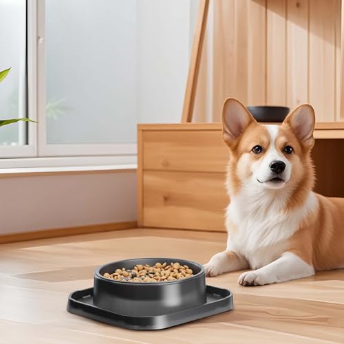 Slow Feeder Dog Bowls for Small Breed, Anti-Slip Puzzle Feeder Bowl to Slow Down Eating for Dogs, 1 Cup Maze Pet Food Feeding Bowl, Bloat Stop Preventing Puppy Dish - Starry Gray - size: Single