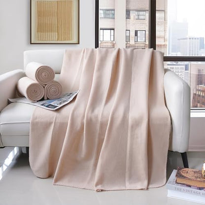 ZYFZCYBL Fleece Throw Blanket Blankets Bulk 6 Pack Soft Lightweight for Cozy Polar Fleece 50 x 60 Solid Pet-Friendly Colorful Bed Sofa Couch Fleece Fabric Travel Wedding Gift（Taupe） - color: Taupe