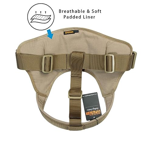 EXCELLENT ELITE SPANKER Tactical Dog Harness Patrol Harness Service Dog Vest Military Dog Vest Working Dog Vest with Handle(Coyote Brown-S) - color: Coyote Brown, size: S-(23.5 - 29.5")