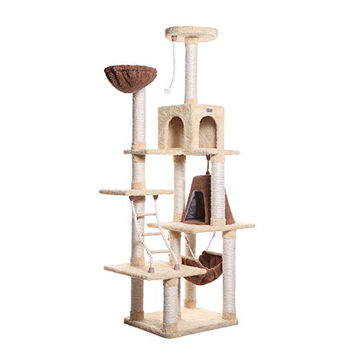 Armarkat Premium Cat Tree Model X7805, Goldenrod - color: Goldenrod, size: 42"(L)X26"(W)X78"(H)