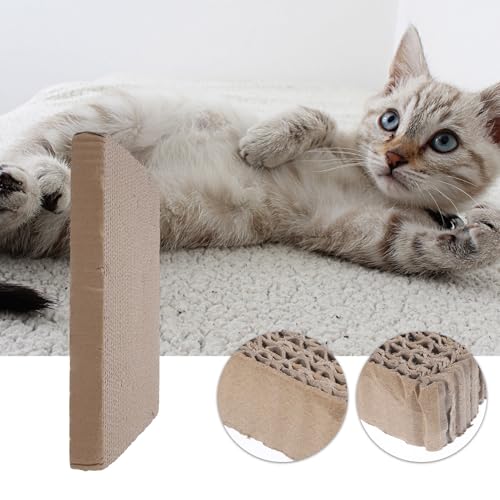 PRETYZOOM Replaceable Cat Scratching Board Pad, Sturdy Corrugated Cardboard Scratcher, Round Replacement for Indoor Kitten Scratcher, Reusable Wear-Resistant Scratch Pad for Cat Furniture