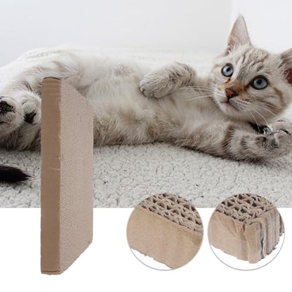 PRETYZOOM Replaceable Cat Scratching Board Pad, Sturdy Corrugated Cardboard Scratcher, Round Replacement for Indoor Kitten Scratcher, Reusable Wear-Resistant Scratch Pad for Cat Furniture