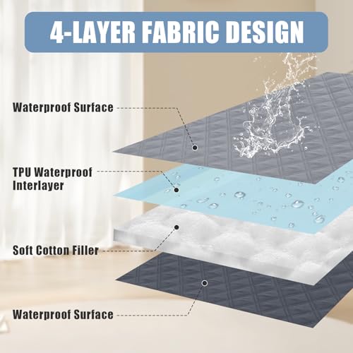 Smiry Waterproof Dog Bed Cover Pet Blanket, Soft Washable Dog Blanket for Furniture Bed Couch Sofa Reversible, Checkered (40"x70", Grey/Dark Grey) - color: Grey/Dark Grey, size: 40x70 Inch