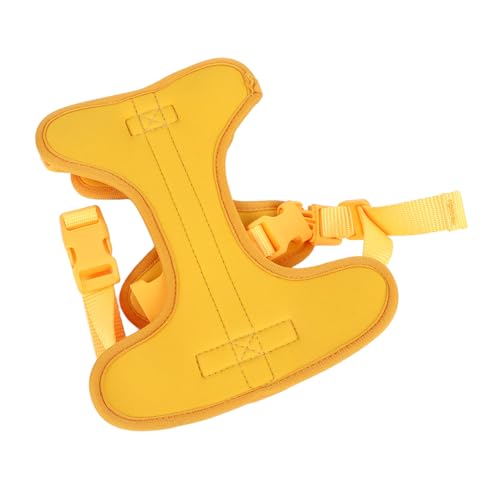 Adjustable Soft Breathable Escape Proof Dog Vest Harness, Pet Chest Harness for Small Dogs and Puppies, Bright Color Safety Design with Dual D Rings for Walking and (S) - color: Yellow