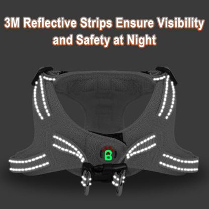 Dog Harness Step in Dog Vest Harness, Reflective Adjustable Puppy No Pull Harness Breathable Soft for Small and Medium Dogs Cats, Grey, XS - color: Grey, size: X-Small