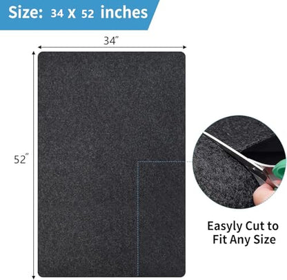 Dog Playpen Mat Pads, Puppy Pads for Dogs Training, Whelping, Housebreaking, Incontinence, Kennel, Reusable, Absorbent, Waterproof, Non-Slip, Washable, 34" x 52", Black - size: 34" x 52" - 1 Pack