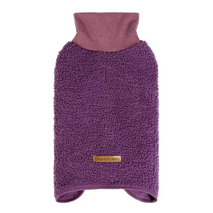 Fitwarm Sherpa Dog Turtleneck Sweater, Warm Dog Winter Clothes for Small Dogs Girl Boy, Doggy Pullover Jumper, Pet Outfit, Purple, Dark Pink, Small - size: Small