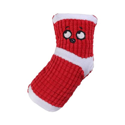 Chew Toys for Dogs, Soft Stuffed Cute Heavy Duty Dog Toy,Indestructible Plush Interactive Dog Toys for Aggressive Chewers for Teething Playing Small Medium Breeds Anxiety Relief Puppy (Sock Red) - color: Sock Red