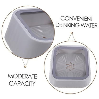 Abaodam Floating Spill-Proof PET Water Bowl Tip Design for Cats and Small Dogs Easy Clean Reusable Plastic Cat Drinking Bowl No Spill Dog Water Dispenser