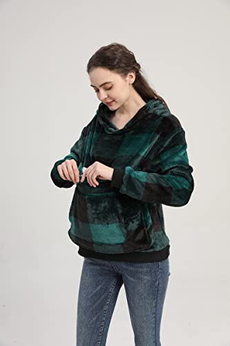 LINYUCHEN Cat Pouch Hoodie Large Pet Pouch Sweatshirt Puppy Kitten Holder Carrier Pullover Tops for Women - color: Green, size: Medium