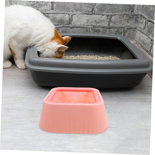 Toddmomy Innovative Cat and Dog Water Bowl No Spill Floating Design Abs Material for Cats Small Dogs Puppies - color: Pink