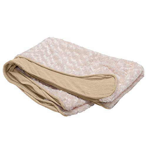 Furhaven Replacement Dog Bed Cover Ultra Plush Faux Fur & Suede Contour Luxe Lounger, Machine Washable - Cream, Jumbo (X-Large) - color: Ultra Plush (Cream), size: Jumbo, style: Jumbo (Pack of 1)