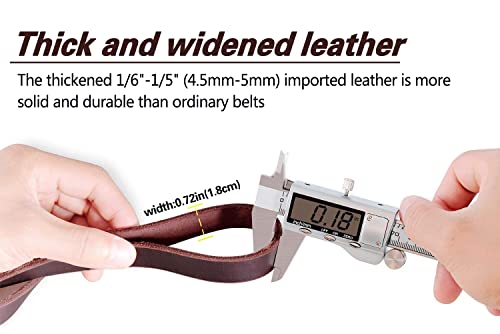 LWBMG Leather Dog Leash 6ft x 3/4 inch, Heavy Duty Genuine Leather Braided Dog Training Leash, Soft and Strong Pet Lead for Large, Medium, Small Dogs - color: Brown, size: 6 ft x 3/4 inch