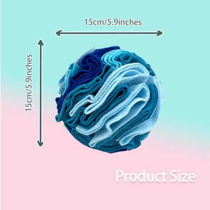 Dog Snuffle Ball, Dog Treat Toys Interactive Sniff Ball, Dog Enrichment Snuffle Ball Dog Puzzle Feeder for Exercise,Sniff Training& Slow Feeding (Blue, 15cm) - color: Blue