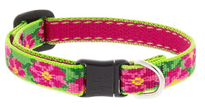 Lupine Cat Safety Collar 1/2" Wide Petunias adjusts 8-12" - size: Adjusts 8-12-inches no bell