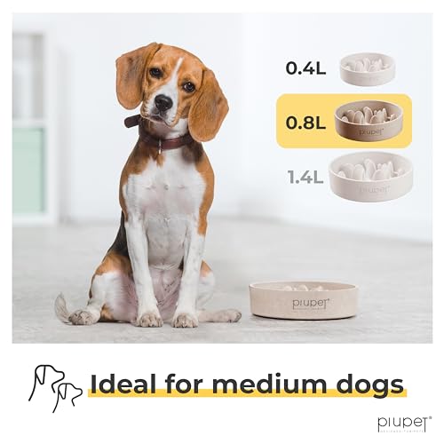 PiuPet Slow Feeder Dog Bowl (27 fl oz) - size: 27 fl oz