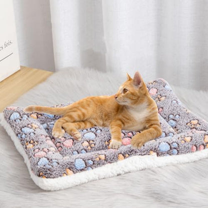 Dog Mat Pet Bed Flannel Soft Cat Sleeping Blanket Puppy Sleep Mat for Small Large Dogs(Yellow,60 * 45cm) - color: Yellow, size: 60*45cm