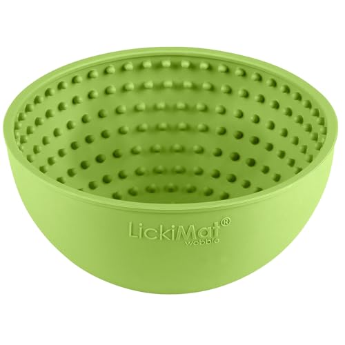 LickiMat Wobble, Dog Slow Feeder Bowl Lick Mat, Boredom Anxiety Reducer; Perfect for Food, Treats, Yogurt, or Peanut Butter. Fun Alternative to a Slow Feed Dog Bowl, Green - color: Green