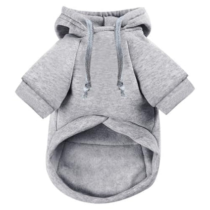 Jecikelon Pet Dog Cold Weather Coat with Pocket Winter Dog Hoodie Warm Puppy Clothes for Small Dogs Chihuahua Clothing (Small, Y02-Grey) - color: Y02-Grey, size: Small