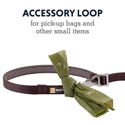 Ruffwear, Switchbak Hands‑Free Dog Leash, Adjustable 2.5–7 ft, Double‑Ended Lead with Lockable Crux Clips and Sliding V‑Rings, Waist‑Worn, Over‑Shoulder or Handheld, River Rock Green - color: River Rock Green