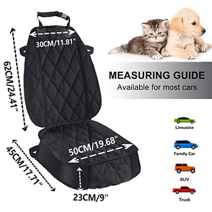 Dog Seat Cover Cars Trucks SUVs, Thick 600D Heavy Duty Pets Car Seat Cover, Waterproof & Wear-Resistant Durable Nonslip Backing & Hammock Convertible, Black, 2 Pack - color: black, size: 2 PCS