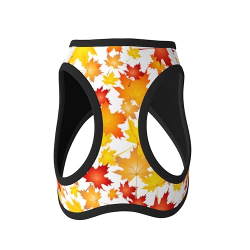 Maple Leaf Pet Harness Escape Proof Dog Harness Adjustable Mesh Padded Reflective Dog Vest Harness and Leash Set Large - color: Style 4, size: Large