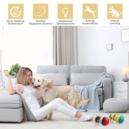Dog Enrichment Toys, Slow Feeder Puzzle Toy for Cats & Dogs - Interactive Treat Dispenser, Mental Enrichment for Small/Medium Pets (Yellow-Green) - color: Yellow-Green