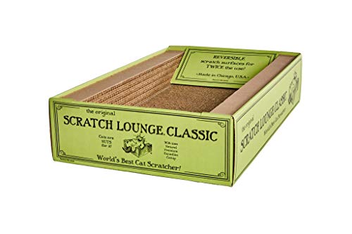 Scratch Lounge - Reversible Cardboard Cat Scratcher with Floor Refill and Catnip