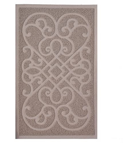 PetLike Cat Litter Box Mat, Thick Kitty Litter Trapping Mat, Durable,Waterproof &Washable with Non-Slip Backing, Soft on Kitty Paws and Easy to Clean, BPA Free - color: Tan, size: 30x18