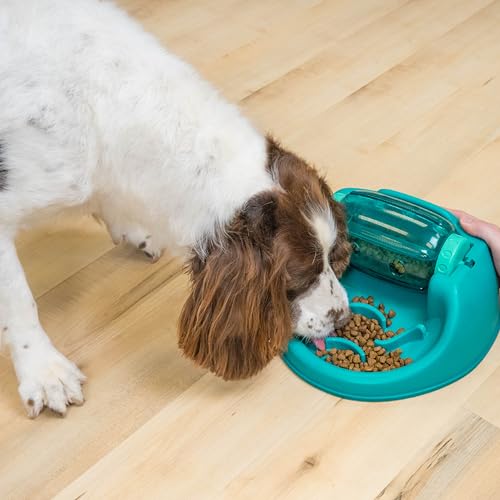 Outward Hound by Nina Ottosson Spin N' Eat Dog Puzzle and Slow Feeder, Level 2 Intermediate Enrichment Toy, Green - color: Spin N' Eat (Green)