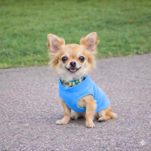 JACKO & CO - Fleece Vest Dog Sweater with Leash Ring - Soft, Warm & Lightweight Pullover Coat for Small & Medium Dogs, Puppies & Cats - Cozy Fall/Winter/Spring Pet Jacket (Blue, Small 4-6lbs) - color: Blue, size: S (4-6lbs)