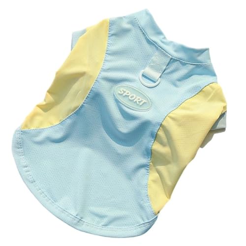 Dog Cooling Vest with D-Ring, Lightweight Breathable Sport Sun Shirt, Quick-Dry Sleeveless Stretchy Shirts for Small Medium & Large Dogs(Light Blue,Small) - color: Light Blue, size: Small