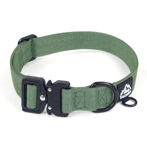 Dog Collars for Small Dogs Christmas Boy Girl - Adjustable, Chew Proof Nylon Collar with Metal Quick Release Buckle and D-Ring for Dog Tags (Dark Green, S) - color: Dark Green, size: S(0.5''Width, Fit 11''-15'')