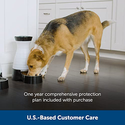 PetSafe Healthy Pet Food Station-Medium, 4 lb Kibble Capacity-Gravity Pet Feeder Dry Food Dispenser, Automatic Cat Feeder, Small to Medium-Removable Stainless Steel Bowl (Pack of 2) - size: Medium (Pack of 2)