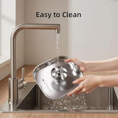 Stainless Steel Cat Water Fountain – 2.2L/74oz Ultra-Quiet Pump, Visible Water Level, Dual Flow Modes – Automatic Pet Water Dispenser for Cats & Small Dogs - color: Silver