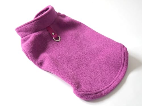 JACKO & CO - Fleece Vest Dog Sweater with Leash Ring - Soft, Warm & Lightweight Pullover Coat for Small & Medium Dogs, Puppies & Cats - Cozy Fall/Winter/Spring Pet Jacket (Purple, X-Small 2-4lbs) - color: Purple, size: XS (2-4lbs)